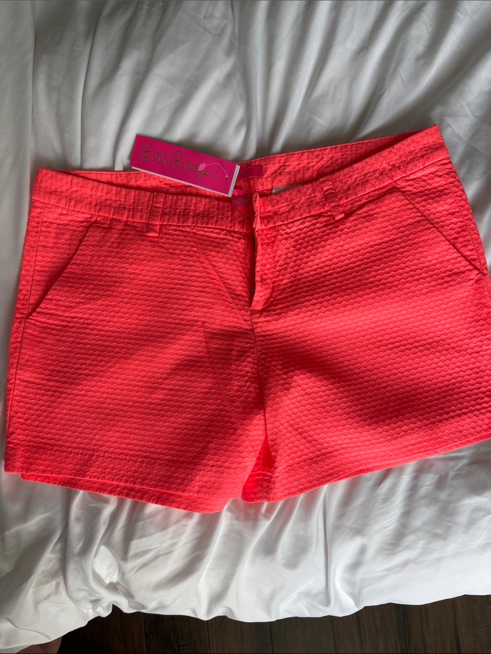 Lilly Pulitzer Cayenne Coral Callahan Shorts with Belt Loops
